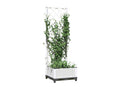 Jardinière avec treillis Blanc 40x40x121.5 PP 74302QYOV