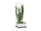 Jardinière avec treillis Blanc 40x40x121.5 PP 74302QYOV