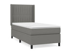 Lit à sommier tapissier et matelas Gris foncé 90x190 cm Tissu 30890THQY