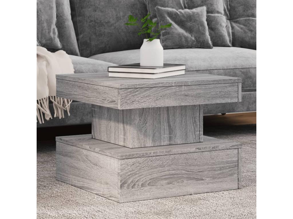 Table basse avec Nidchicshopères LED Nidchicshop gris 50x50x40 87136LFRV