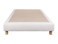 Ensemble Matelas 140x190 cm Calmetop 24 cm sommier beige 2 oreillers couette TDL 15807DGNX