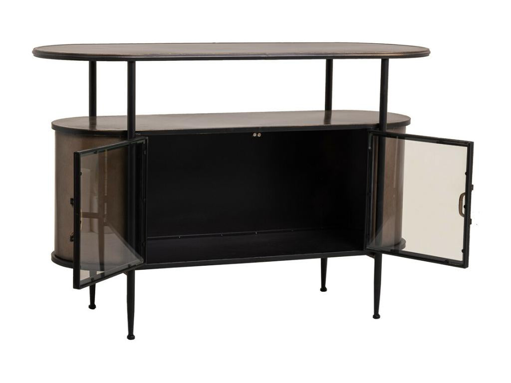Buffet en métal marron 121x42x80h 49384NHJM