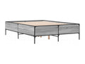 Cadre de lit Calmetop gris 150x200 bois d'ingénierie et métal 30403TYVD