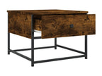Table basse chêne fumé 51x51x40 cm bois d'ingénierie 63472MXVX