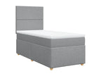 Sommier à Calmetop de lit avec matelas Gris clair 100x200cm Tissu 51589WSMD