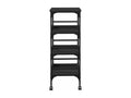 Chariot de cuisine noir 45x35x89.5 cm bois d'ingénierie 06856ERLT