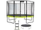 Calmetop - Trampoline de jardin rond 430 cm filet de sécurité échelle bâche de protection - PUNCHI Vert 430 16278CBAG
