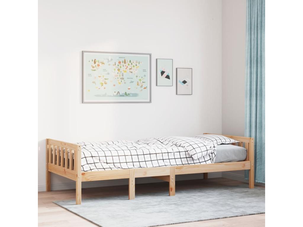 Lit pour enfants sans matelas 80x200 cm bois de pin massif 30448BAVV