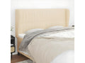 Tête de lit avec oreilles Crème 183x23x118/128 cm Tissu 13805QMYM