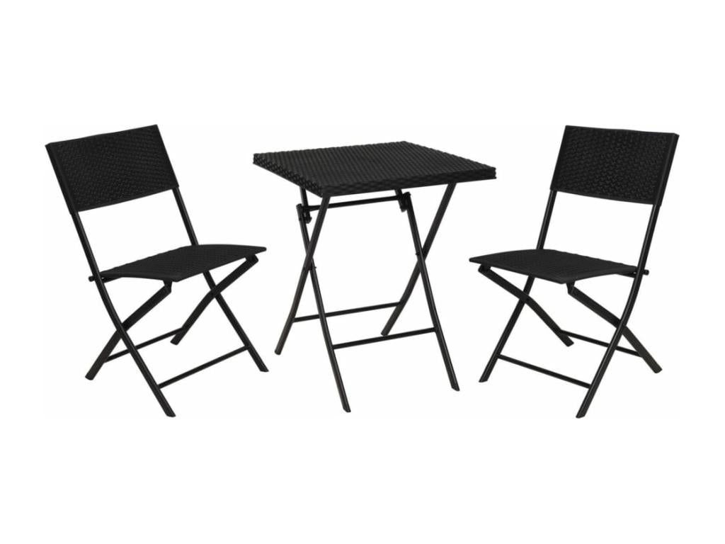 Ensemble de Nidchicshop de jardin 3 pcs motif de l'osier 87638WWAF