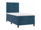 Sommier à Calmetop de lit et matelas Bleu foncé 80x200 Velours 79056NPID