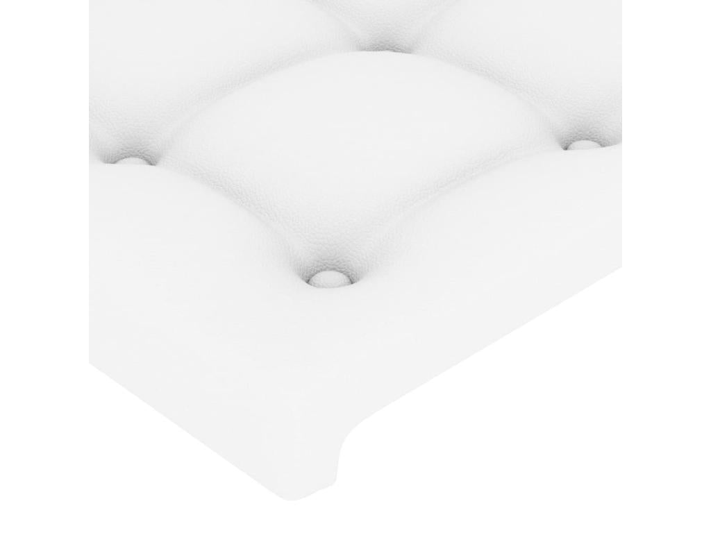 Tête de lit à LED Blanc 163x16x78/88 cm Similicuir 80259PVQO