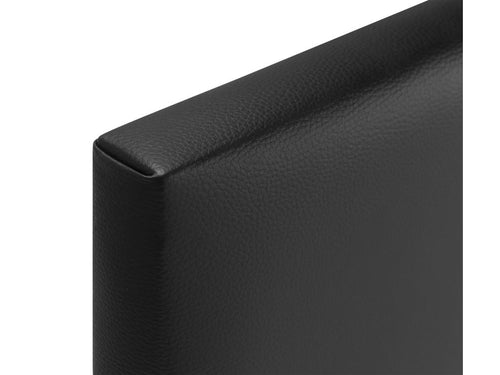 Bohometop Tête de lit simili cuir lisse 90x105cm avec pieds Lits 80/90 - Noir 44319AOZM