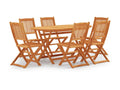 Mobilier à dîner d'extérieur pliable 7 pcs Bois d'eucalyptus 2 96126IPRH