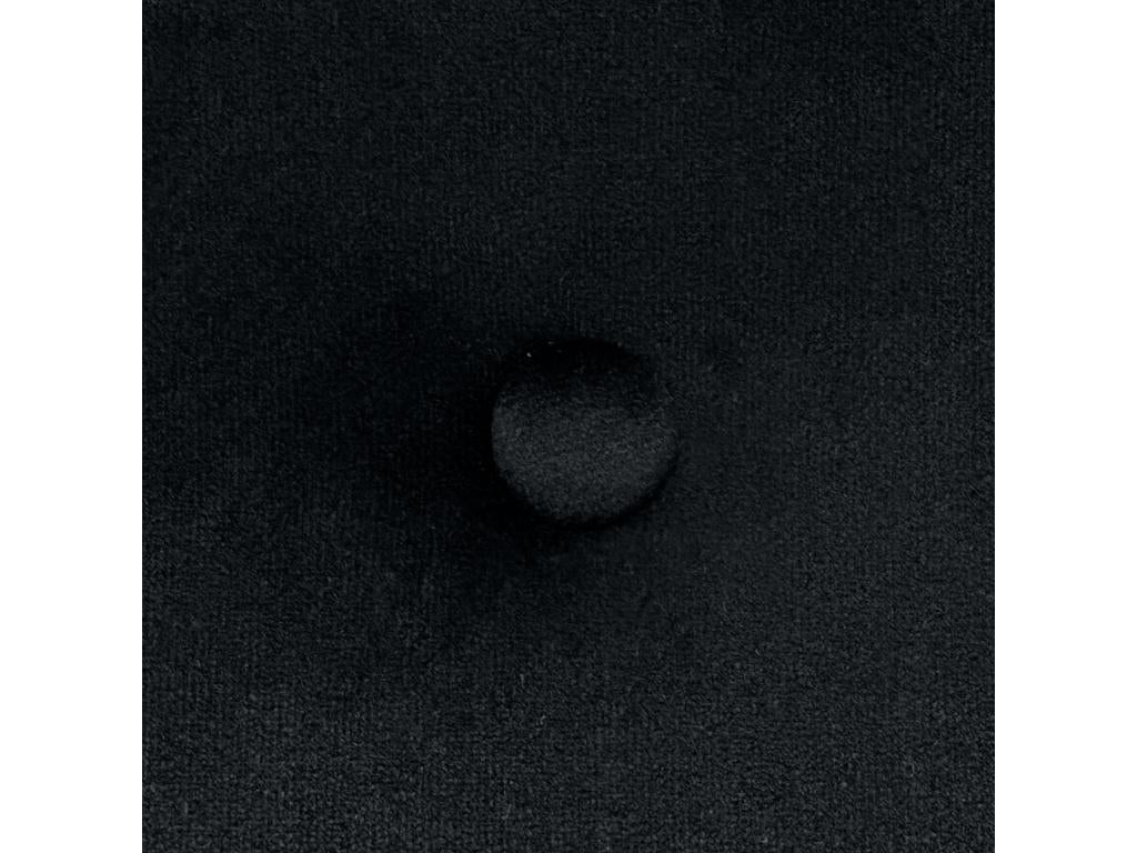 Nidchicshop Tête de Lit Velours Lisse avec Boutons 160x105 avec Pieds de Lit 150/160 - Noir 30542AITQ