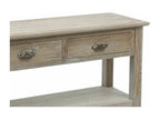 Console 2 Niveaux / 2 Tiroirs Calmetop 100cm Gris 64374QDPW
