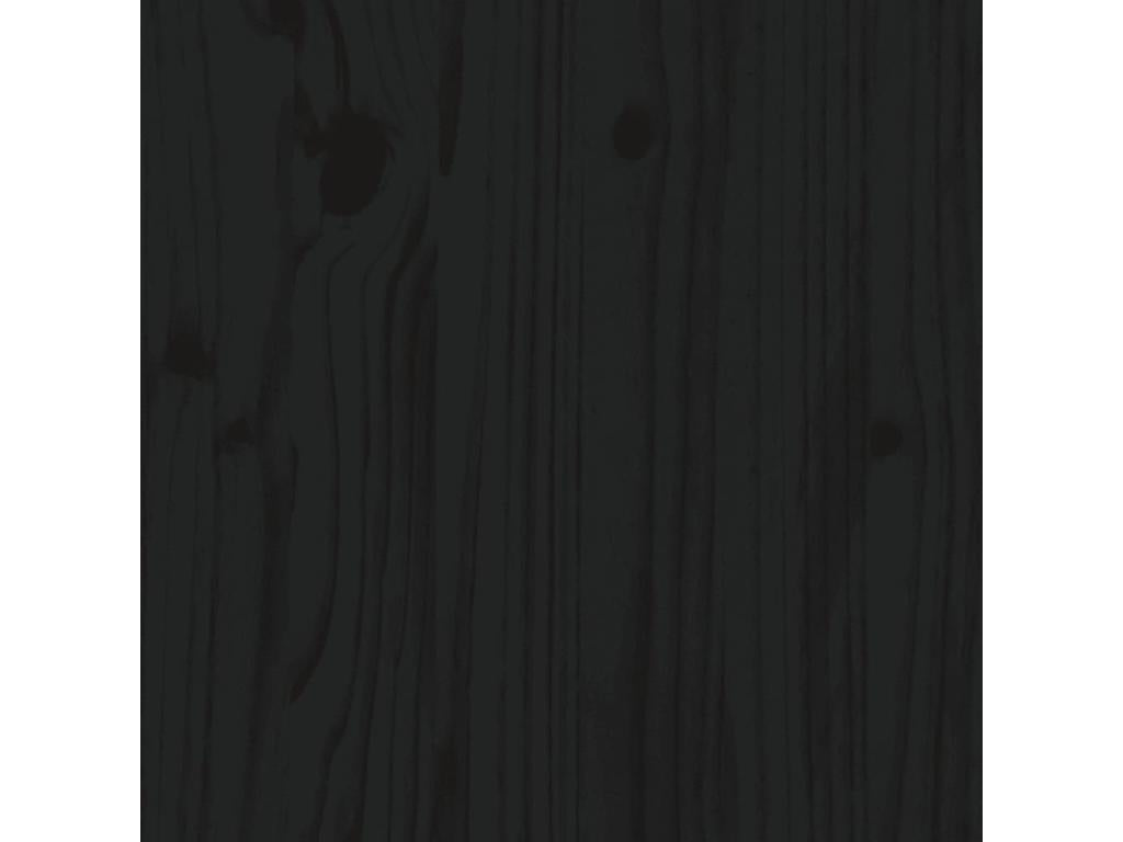 Cadre de lit Noir Bois massif 90x190 cm Simple 35442UHVK