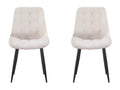 Lot de 2 chaises bouclette Victoria - Beige 53037PVOT