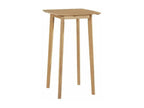 Table de bar carrée et 2 chaises de jardin Nidchicshop massif clair et résine tressée gris Nidchicshop 26567GYZO