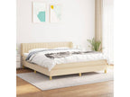 Lit à sommier tapissier avec matelas Crème 160x200 cm Tissu 26736GZBK