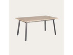 Table à manger extensible effet bois chêne beige 160x75 98110EDKS