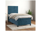 Sommier à Calmetop de lit et matelas Bleu foncé 80x200 Velours 79056NPID