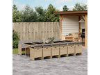 Ensemble à manger de jardin coussins 13 pièces Nidchicshop beige rotin 24774ESPF