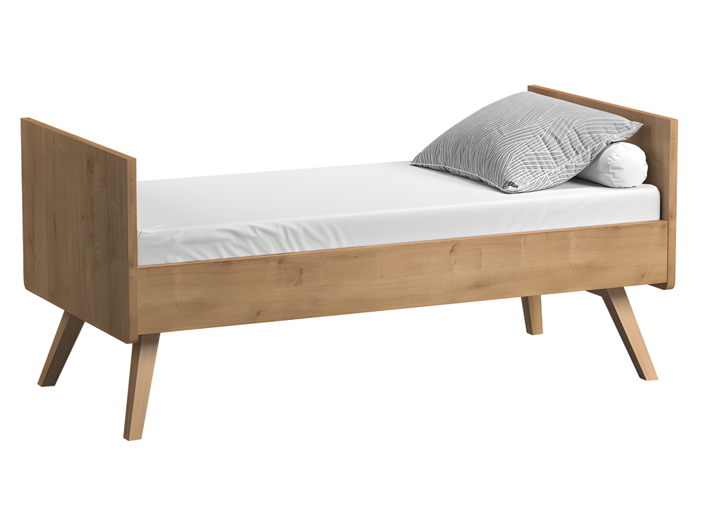 Lit bébé évolutif et Chiffonnier Vintage Bois 01873LAJE