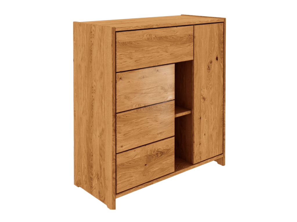 Calmetop - Commode en chêne sauvage finition à l'huile naturelle 37916URDA