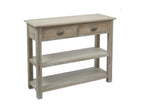 Console 2 Niveaux / 2 Tiroirs Calmetop 100cm Gris 64374QDPW