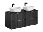Meuble double vasque 120cm Nidchicshop Noir 94051CEHD