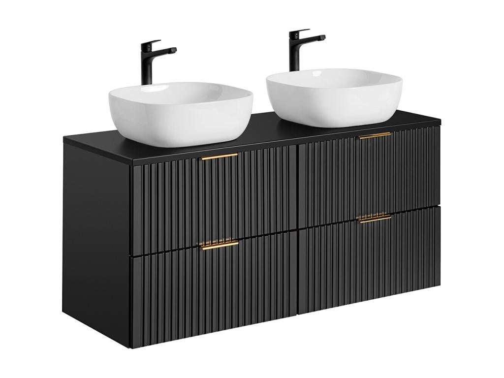 Meuble double vasque 120cm Nidchicshop Noir 94051CEHD