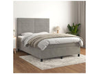 Sommier à Calmetop de lit et matelas Gris clair 140x190 Velours 49320ZYGW
