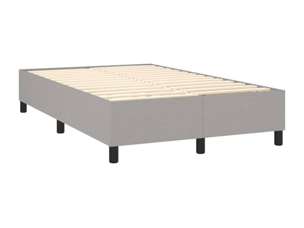 Lit à sommier tapissier avec matelas Gris clair 120x200cm Tissu 23446XAYW