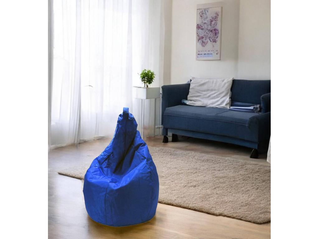 Pouf Nidchicshop Fauteuil polyvalent Chaise sac Pouf repose-pieds Made in Italy 80x80 h120 cm Bleu 87278YWEK