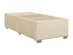Sommier à Calmetop de lit avec matelas Crème 80x200 cm Tissu 86996OGRH