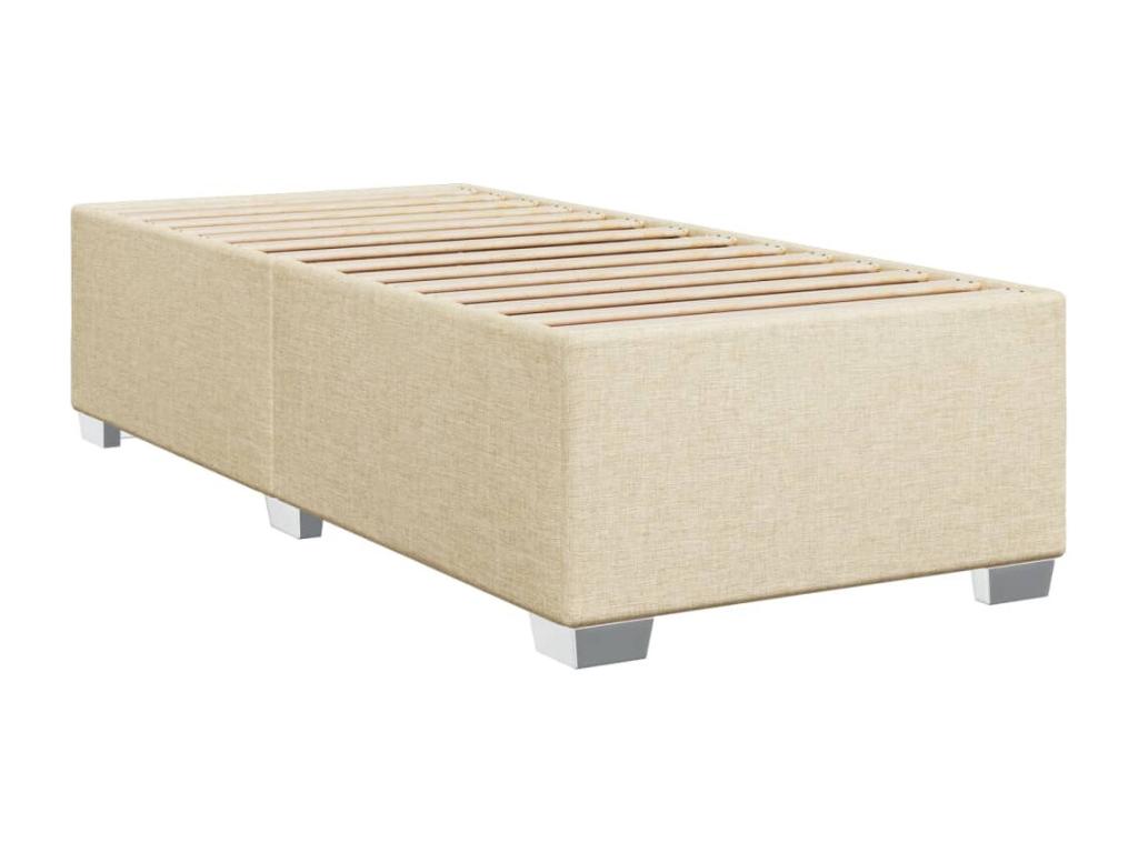 Sommier à Calmetop de lit avec matelas Crème 80x200 cm Tissu 86996OGRH
