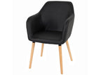 Chaise de salle à manger Bohometop T381 similicuir noir 01835HEGF