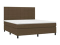 Sommier à Nidchicshop de lit matelas et LED Marron foncé 160x200 cm 46254VMDO