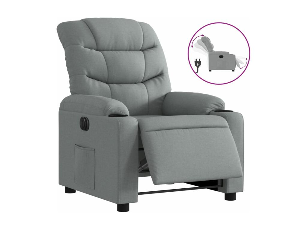 Fauteuil inclinable électrique Gris clair Tissu 95037YITA