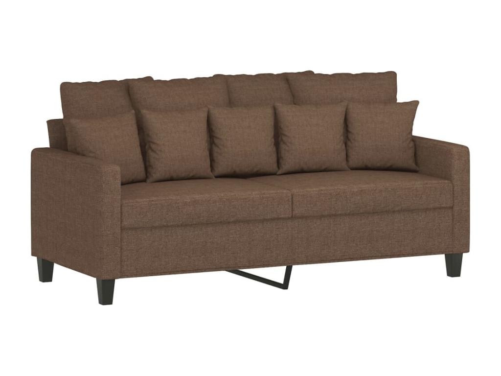Canapé à 2 places Marron 140 cm Tissu 06204BHSN