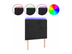 Tête de lit à LED Noir 100x5x118/128 cm Velours 78285ISEW