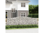 Paniers à gabions arqués 9 pièces 400x30x120/140 cm Fer galvanisé 33703WQLT