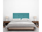 Nidchicshop Tête de lit en tissu Nidchicshop avec 2 Nidchicshopées de boutons 95x105cm avec pieds Lits 90 - Turquoise 39353NCKW