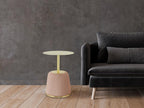 Table d'Appoint Design Calmetop 60cm Rose / Or 84789MHXI