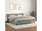 Sommier à Calmetop de lit et matelas Gris clair 160x200cm Velours 93727WKDV