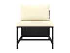 Salon de jardin 10 pcs avec coussins Résine tressée Noir 37 22701YJKT