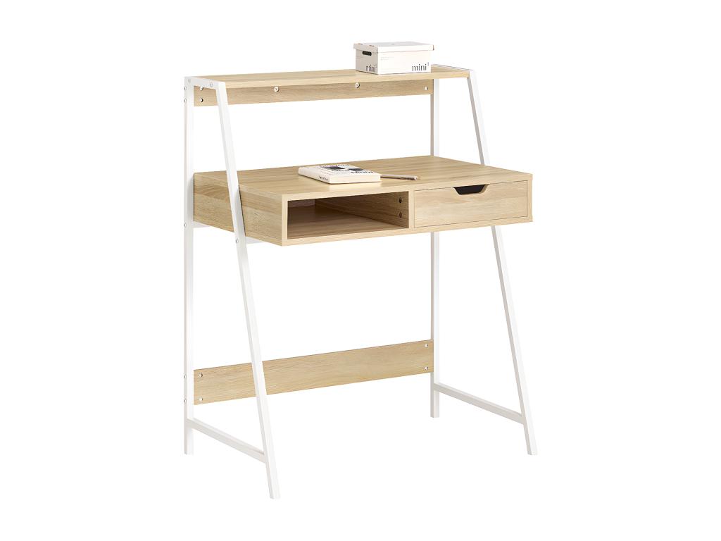 Bureau Informatique Table de Bureau Secrétaire Table Plan de Travail avec tiroir étagère FWT63-N 13711GZAI