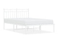 Cadre de lit métal avec tête de lit blanc 120x190 cm 69972VUNU