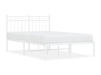Cadre de lit métal avec tête de lit blanc 120x190 cm 69972VUNU